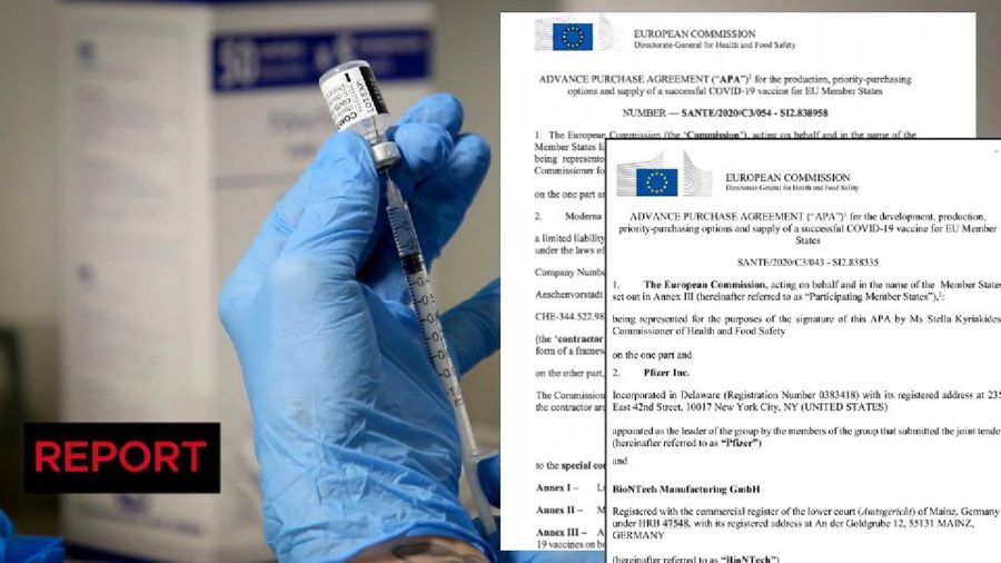 Esclusiva Report: ecco i contratti “segreti” di Pfizer e Modena per i vaccini anti-Covid