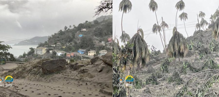 Caraibi: il vulcano Soufrière provoca estrema pioggia di cenere, danni ingenti