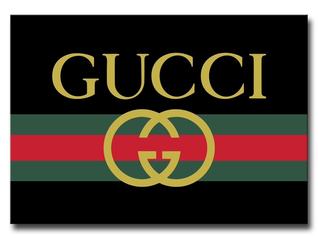 quadro ispirato a gucci logo strisce verdi e rosse guo13