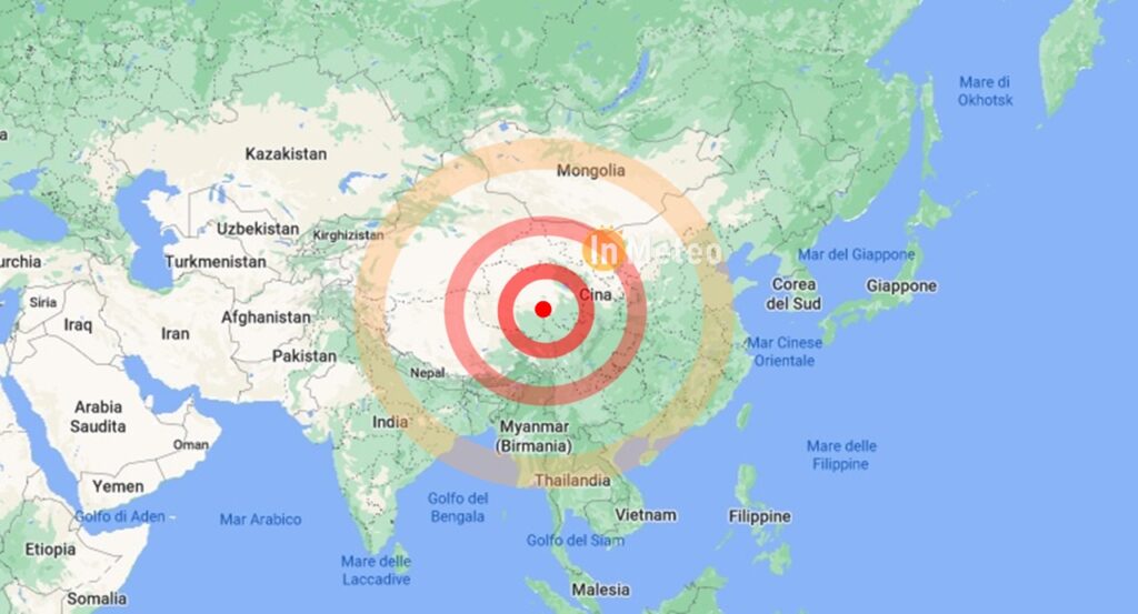 terremoto cina 21 maggio 2021 serata