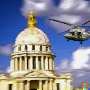 DALL·E 2022-08-04 16.07.03 - A 3d render of a ch-47 helicopter flying over pantheon. Oil painting by monet