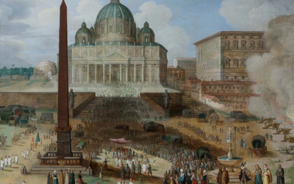132673 11 Willem van Nieulandt Veduta di piazza San Pietro a Roma