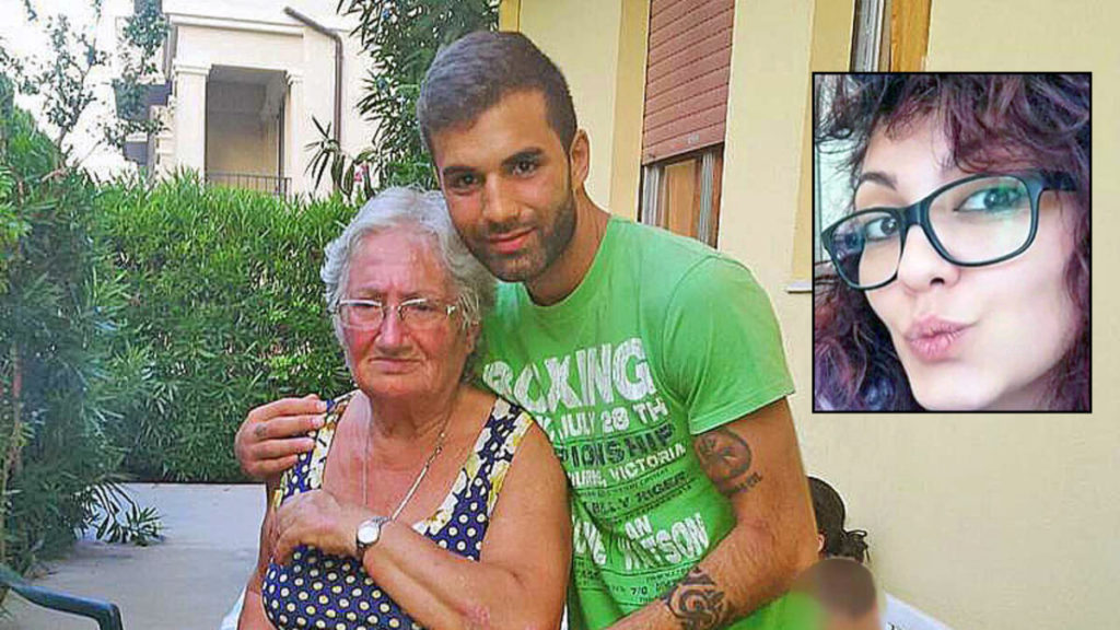 andrea landolfi con la nonna mirella iezzi nel riquadro maria sestina arcuri