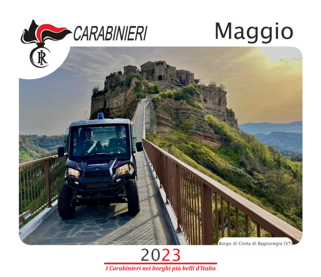 civita di bagnoregio nel calendario da tavola dell arma 2023