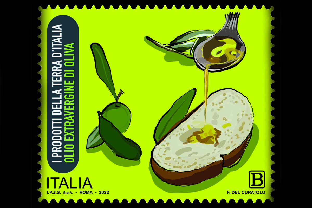 francobollo olio extravergine di oliva