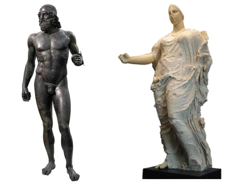 Bronzo di Riace e Dea di Morgantina