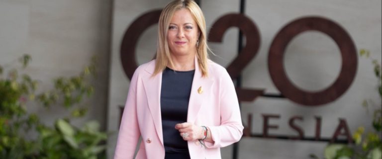 Giorgia Meloni G20 Ansa