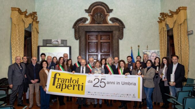 A Perugia, Cerimonia di Celebrazione dei 25 anni di Frantoi Aperti in Umbria