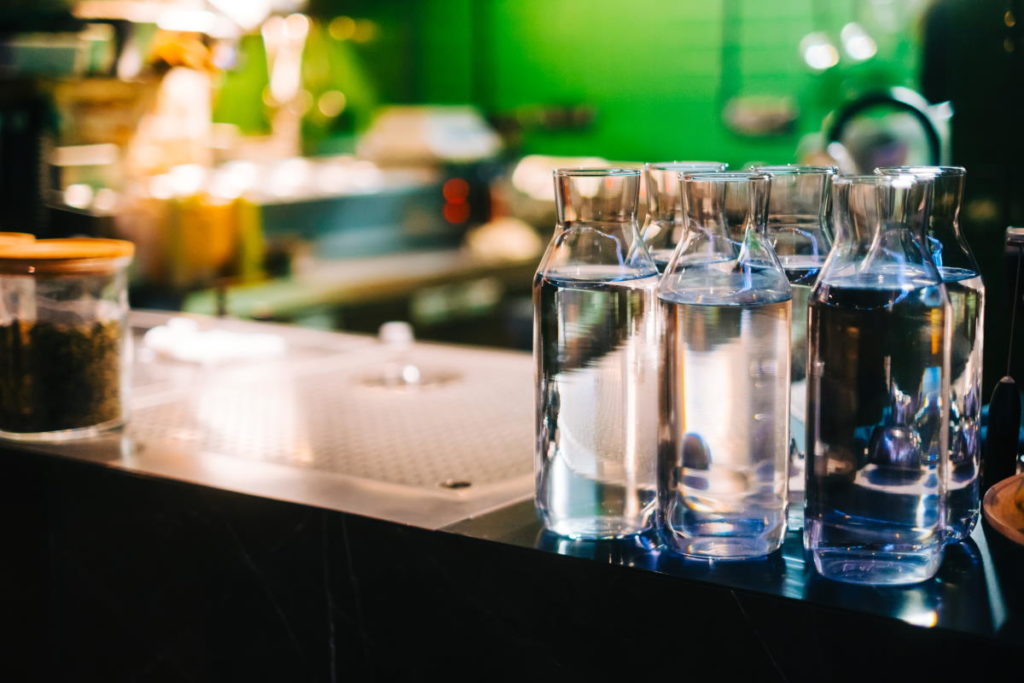 acqua del rubinetto al ristorante