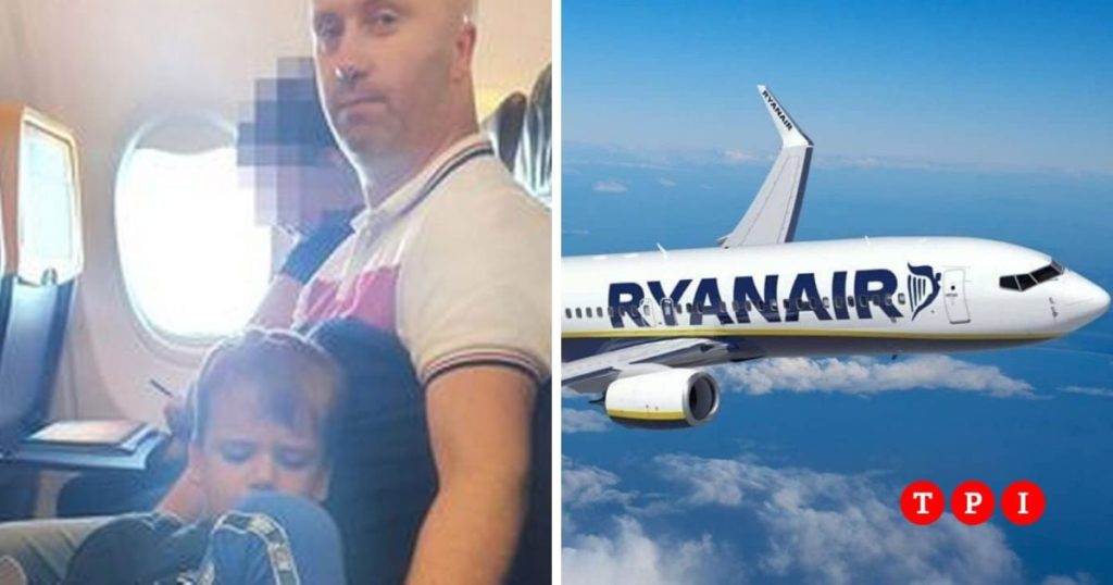 bambino aereo piange