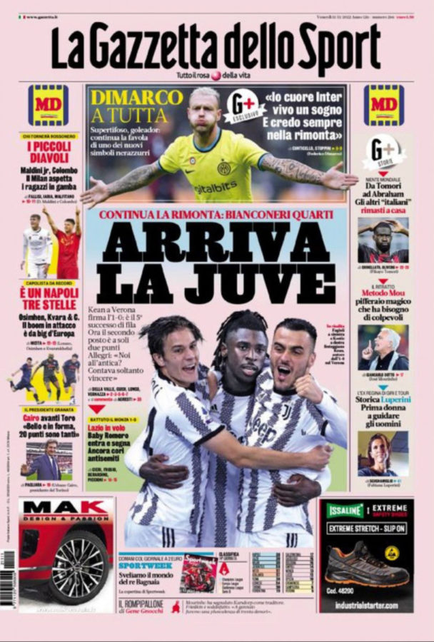 La rassegna stampa sportiva dell'11 novembre 2022 1 gazzetta prima 11 nov 22