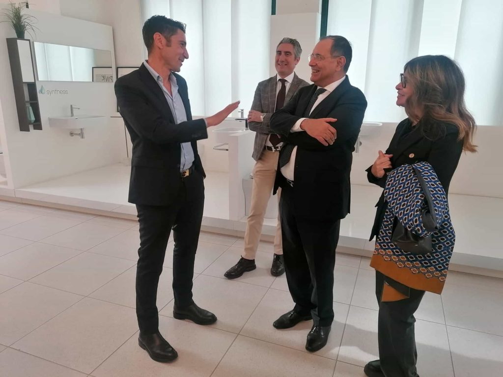 il prefetto antonio canana in visita al distretto industriale di civita castellana