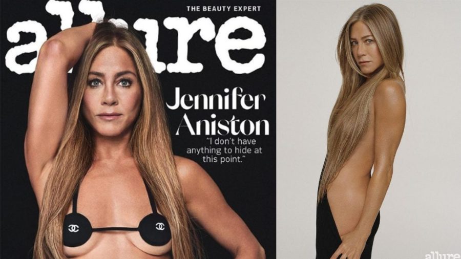 Jennifer Aniston torna negli anni Duemila con tanga in vista e capelli lunghissimi 1 jennifer aniston 53 anni allure copertina nuda microtop e fianchi nudi 1200x675 1