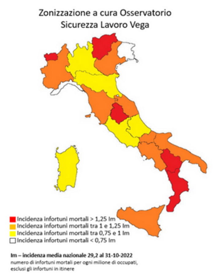 Sono oltre 900 i morti sul lavoro dall’inizio dell’anno: la mappa delle Regioni italiane in cui si contano più vittime