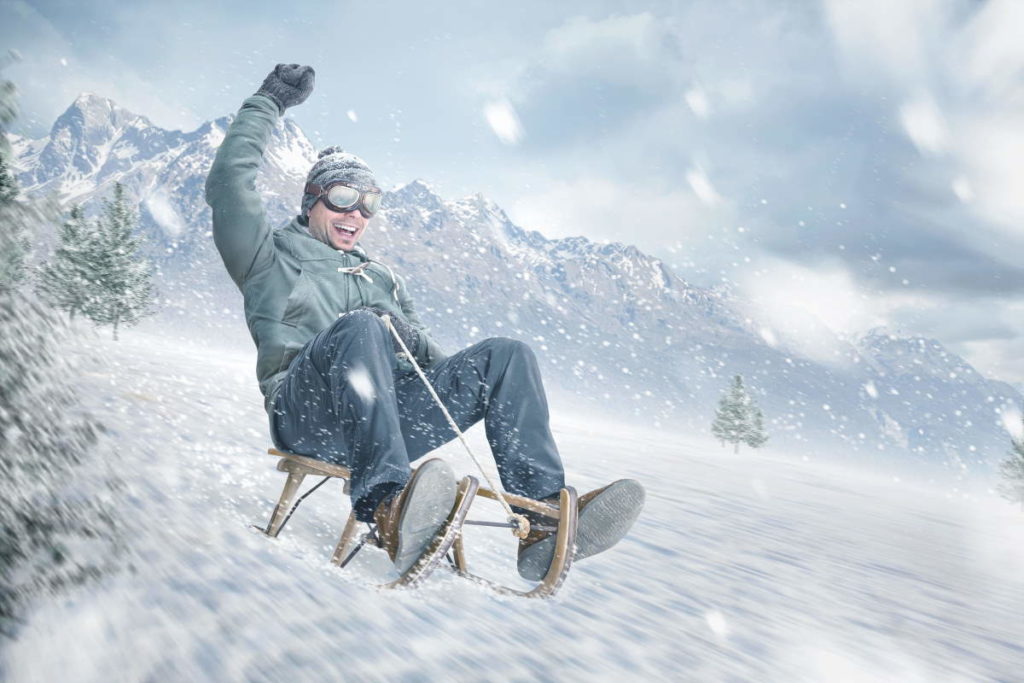 slittino neve