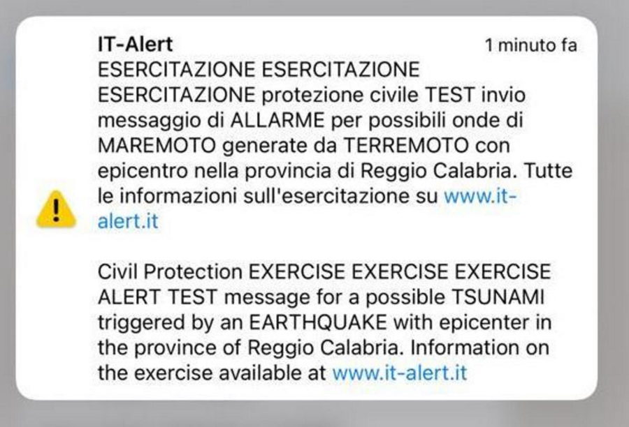 sms protezione civile