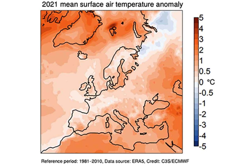 surriscaldamento europa report