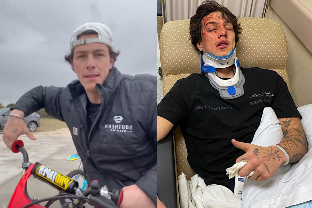 tayler holder incidente in moto