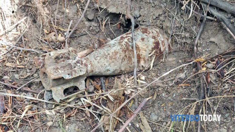 viterbo bomba da mortaio ritrovata sulla cassia