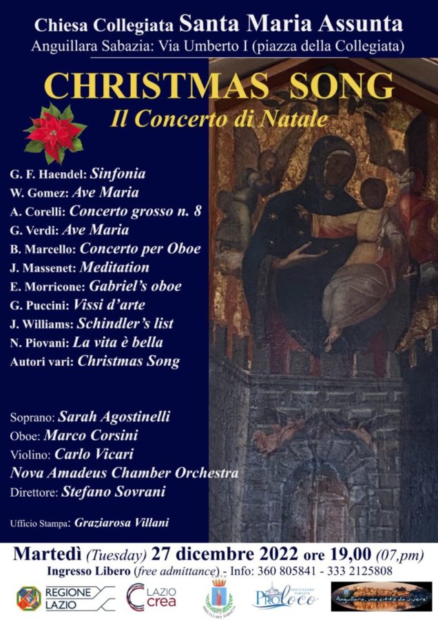 Locandina Concerto 27 Dicembre ore 19 Chiesa Collegiata Anguillara 1