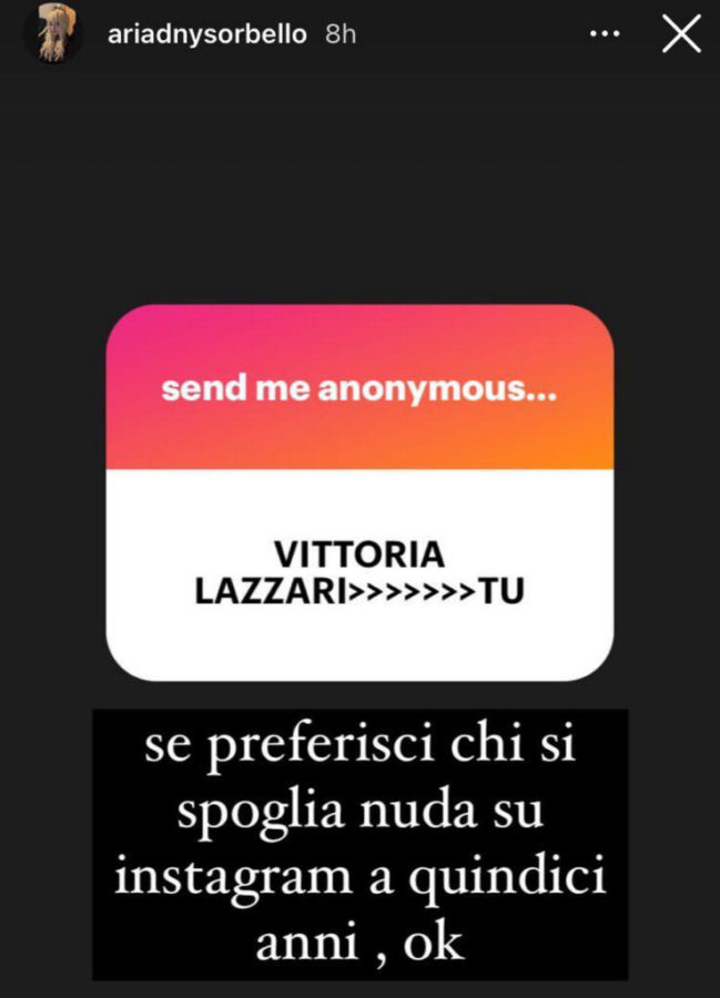 Vittoria Lazzari criticata da Ariadny Sorbello 738x1024 1