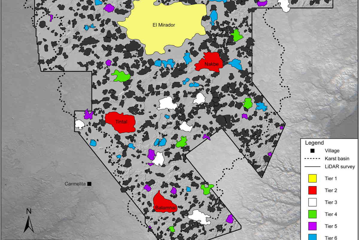 Meraviglia! Gli scienziati hanno scoperto in Guatemala una “regione Maya”, completa di strade, bacini idrici e campi da gioco 1 insediamento maya guatemala