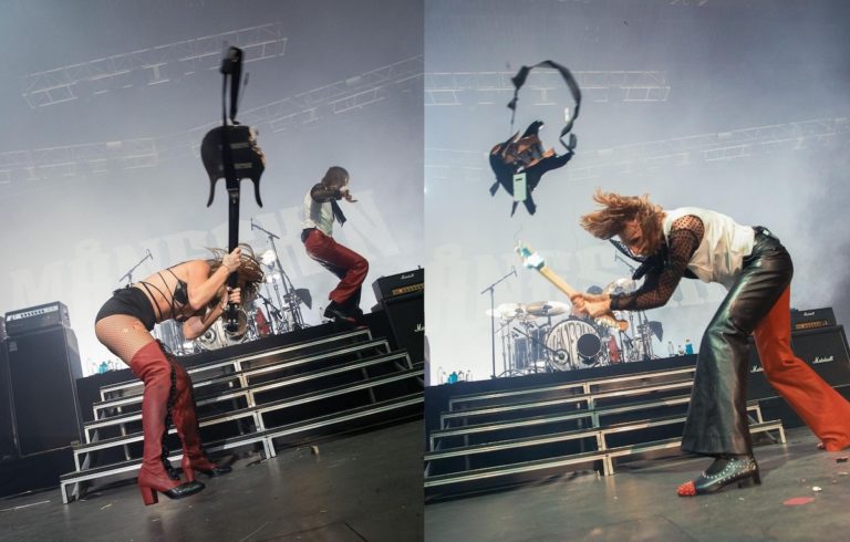 maneskin distruggono chitarre