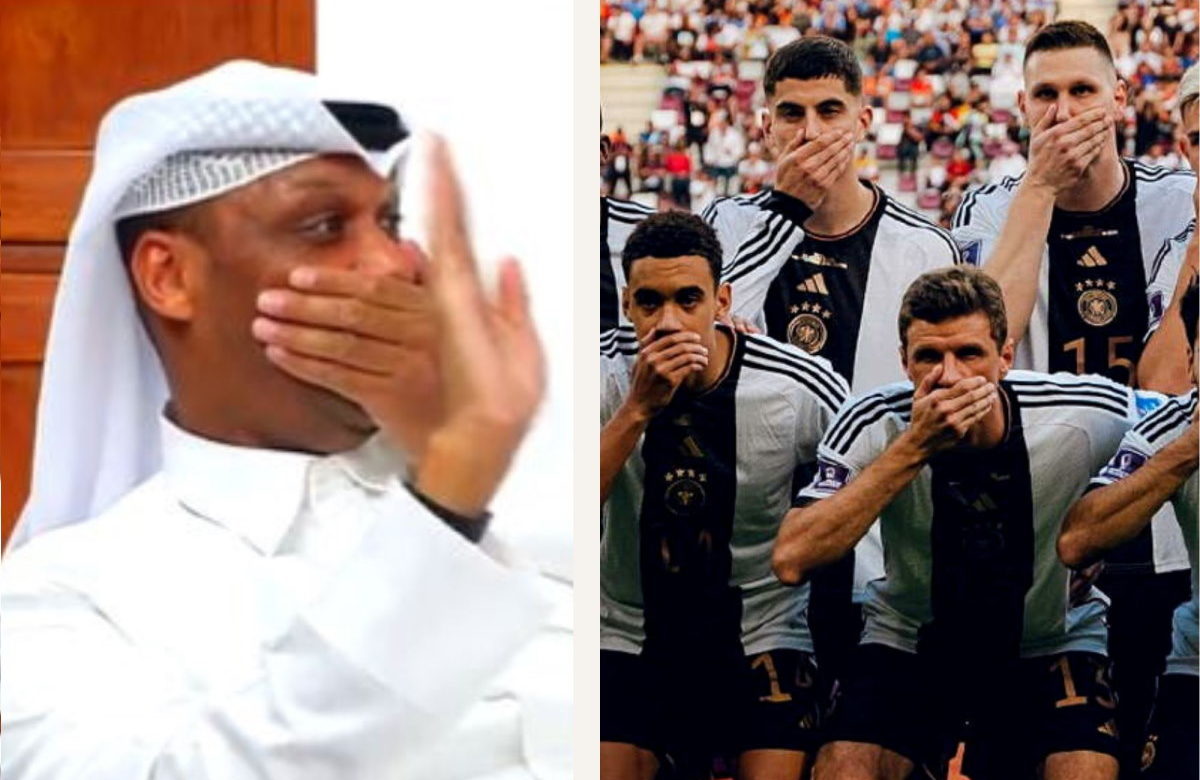 No, il gesto di umiliazione da parte dei conduttori tv del Qatar nei confronti della nazionale tedesca (eliminata ai Mondiali) non è divertente né “sportivo”