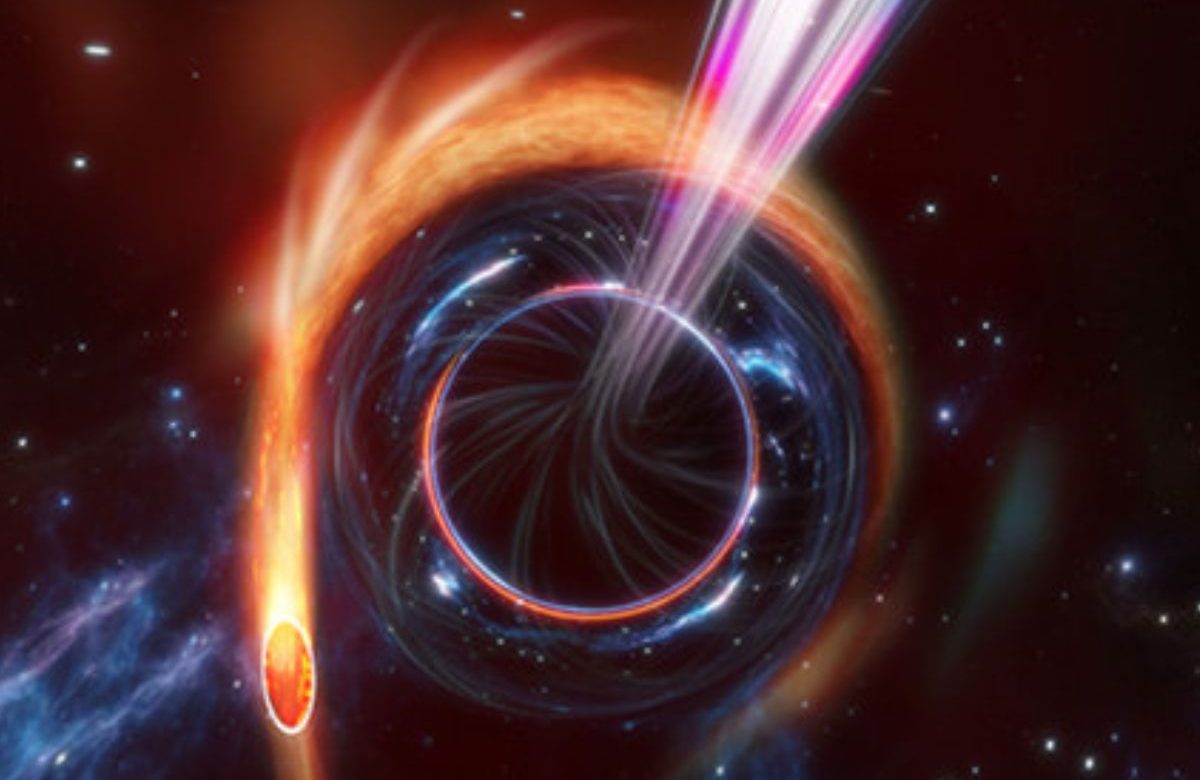 Non è un’immagine fantascientifica: è una stella distrutta da un buco nero supermassiccio