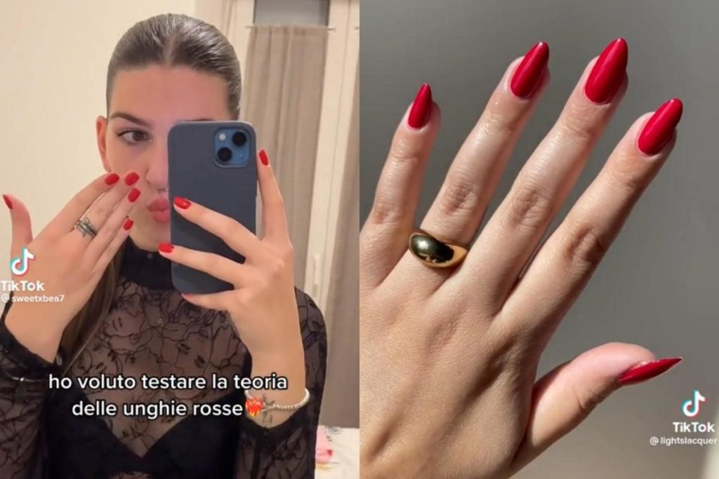 unghie rosse trend