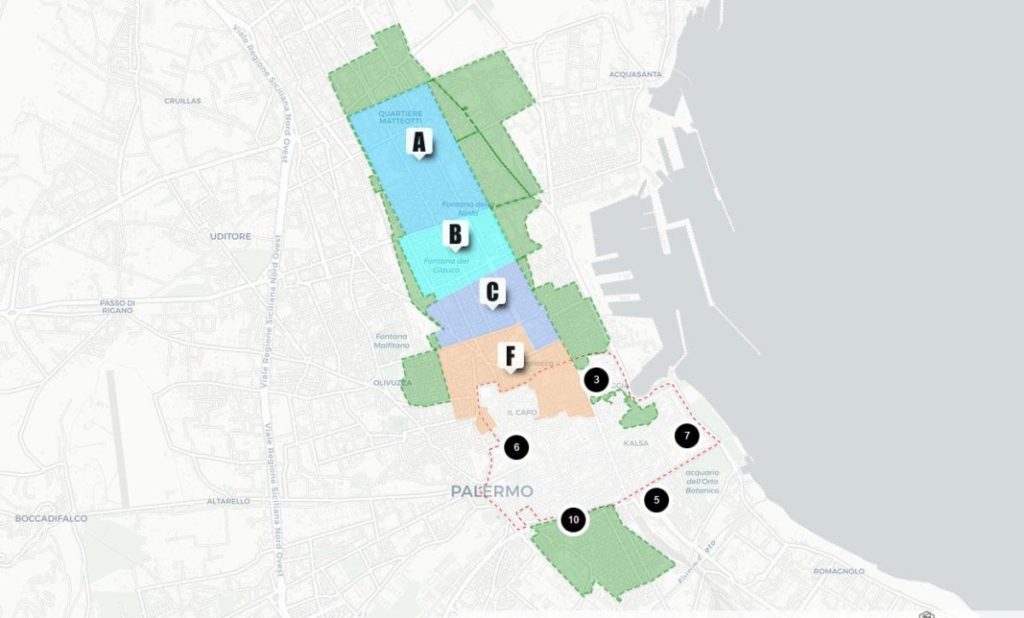 Mappa Strisce Blu Palermo