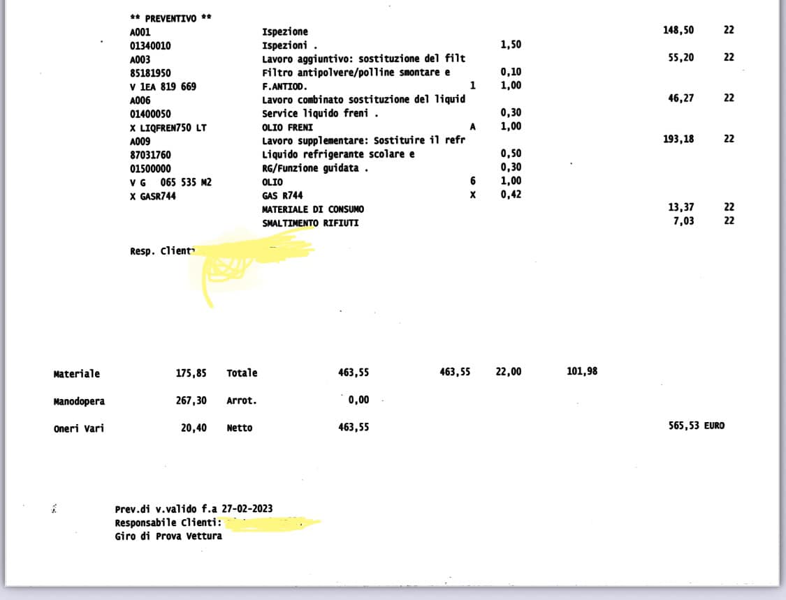Preventivo Tagliando VW ID4 1