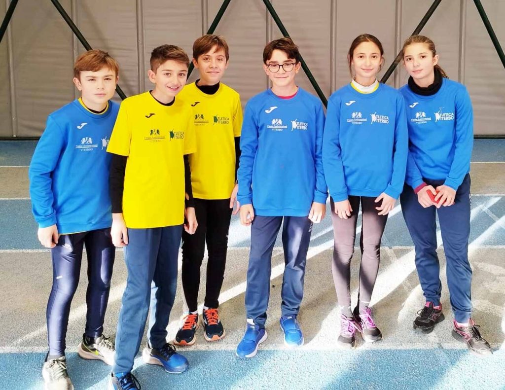 i ragazzi della finass assicurazioni atletica viterbo ai campionati regionali indoor di rieti