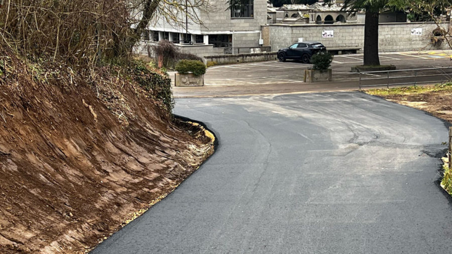 la strada verso il nuovo centro di raccolta rifiuti a vitorchiano 2