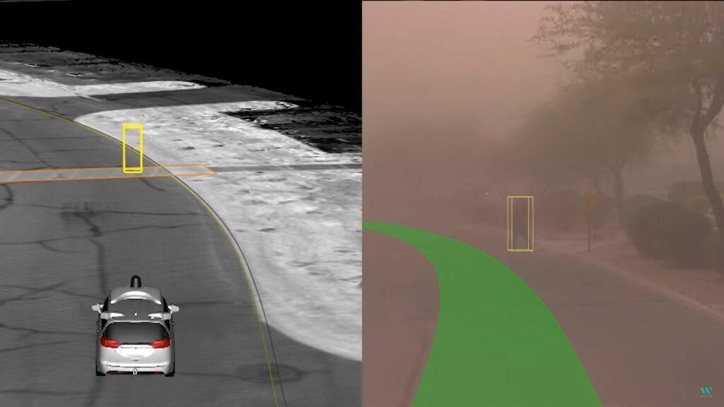 Taxi a guida autonoma Waymo nella nebbia 1024x576 1