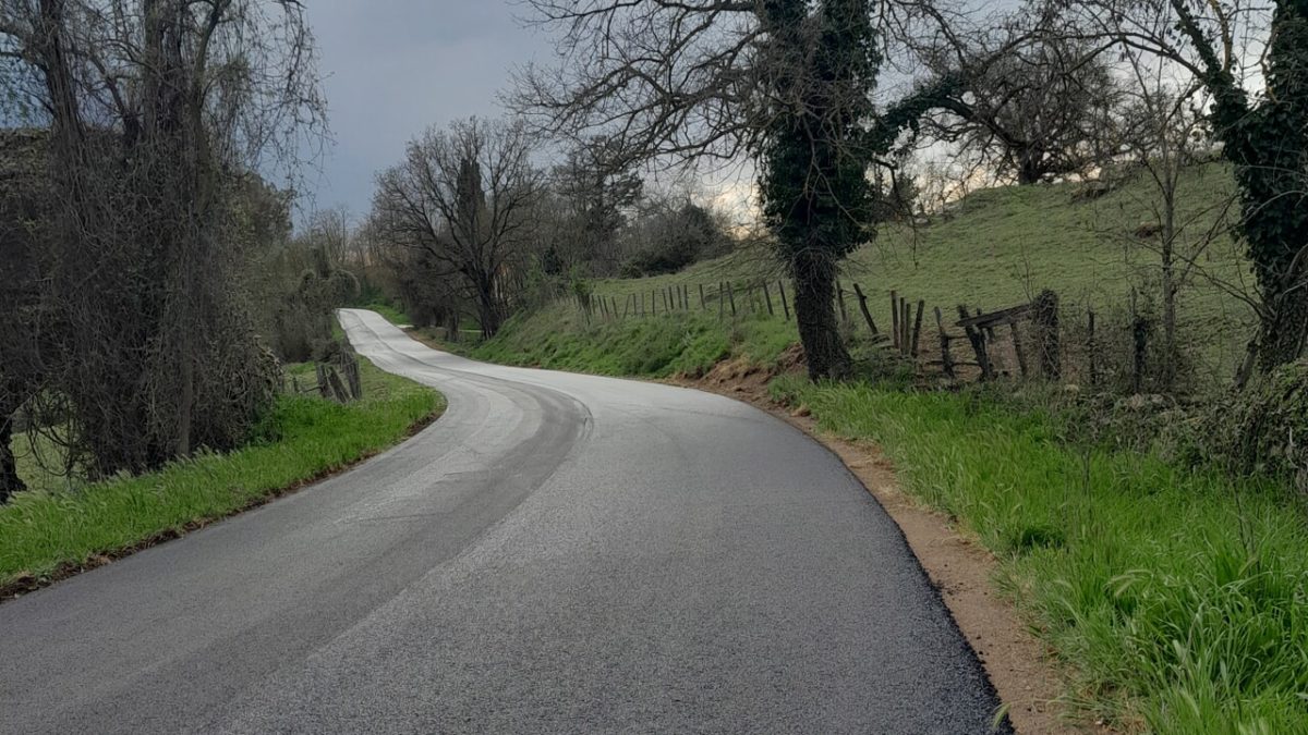 asfaltata la strada verso ferento