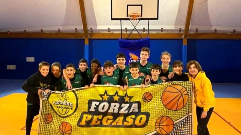 gli under 13 del basket pegaso tarquinia