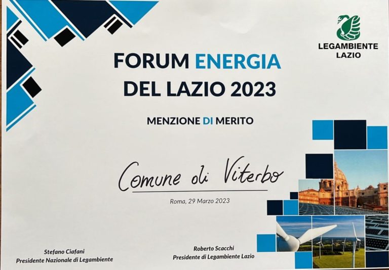 menzione di merito di legambiente a viterbo