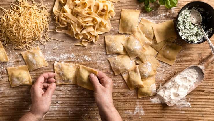 varie tipologie di pasta fresca