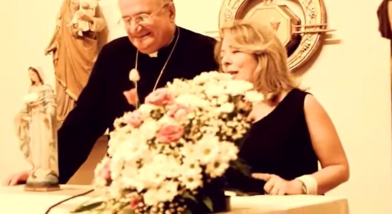vescovo romano rossi con la madonna di trevignano e gisella cardia 3