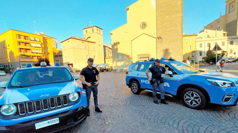 viterbo controlli della polizia al sacrario