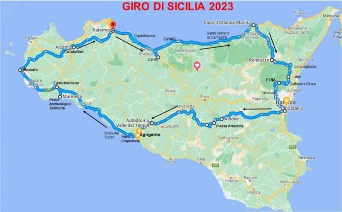 Giro di sicilia 2023 mafra tappe