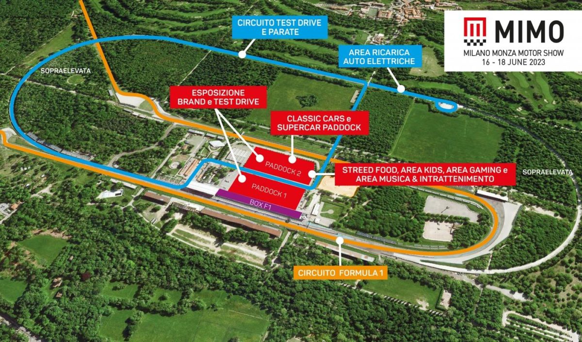 Piantina MiMO 2023 AUtodromo di Monza