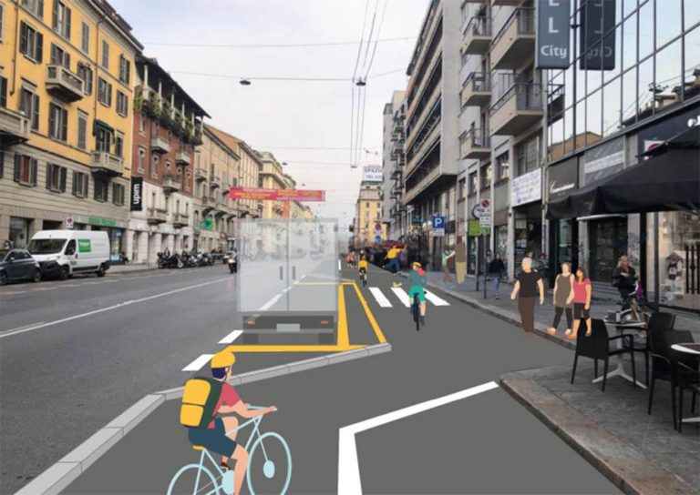 Pista ciclabile corso Buenos Aires 2