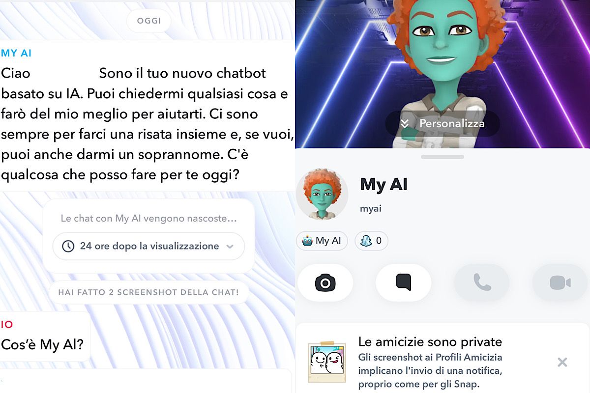 Snapchat introduce “MyAl”, una nuova funzione che ci permette di chattare con un’intelligenza artificiale: ecco come! 1 Snapchat