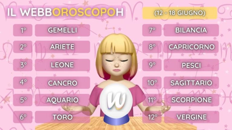 Oroscopo classifica 12 18 giugno 1024x576 1