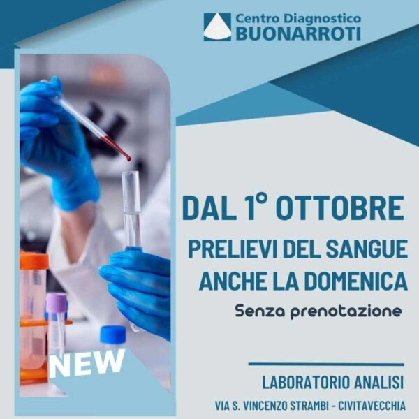 Dal primo ottobre centro Bramante di Civitavecchia aperto la domenica fino a fine 2023 1 centro diagnostico bramante prelievi 600x600.jpg