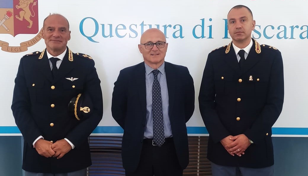 A Pescara arrivano i nuovi dirigenti del Reparto volo e Prevenzione crimine, Sciarra e Capaldo 1 polizia pescara.jpg
