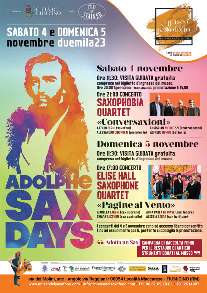 Il Museo del Saxofono di Attilio Berni omaggia Adolphe Sax 1 Museo del Saxofono omaggia adolphe sax.jpg