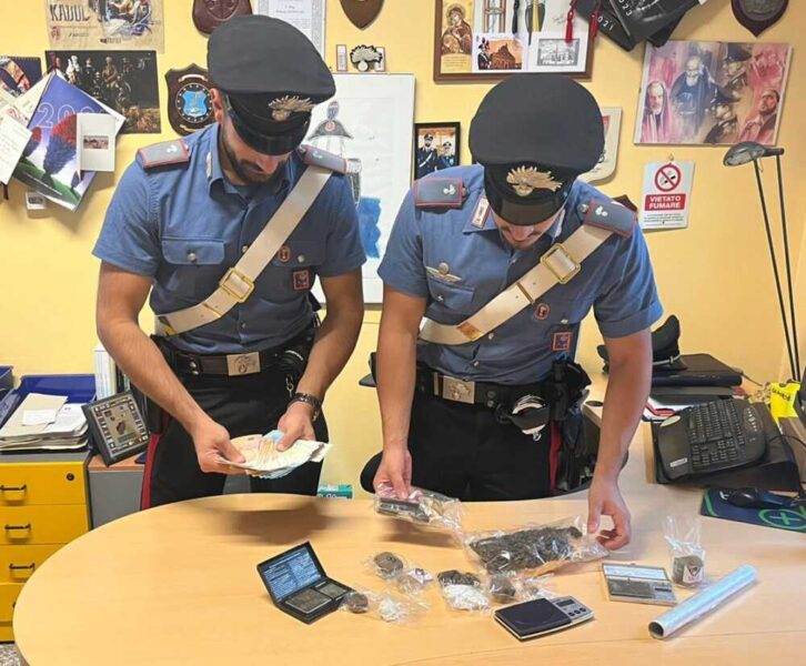 PROVINCIALE Parte della droga sequestrata dai Carabinieri 3 726x600.jpg